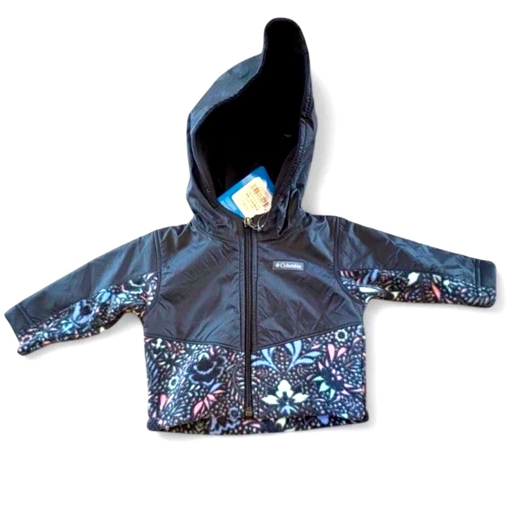 Columbia Black Floral Baby Jacket size 3-6 months